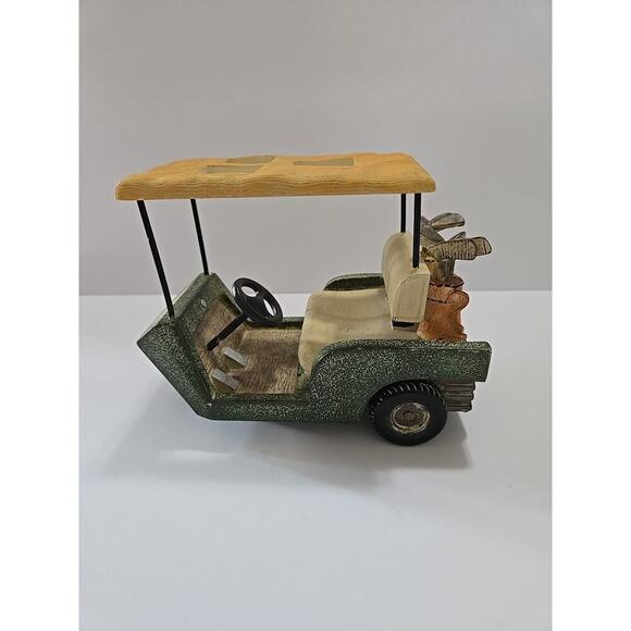 Vintage Ceramic Golf Cart Toothbrush Holder - Picture 3 of 16